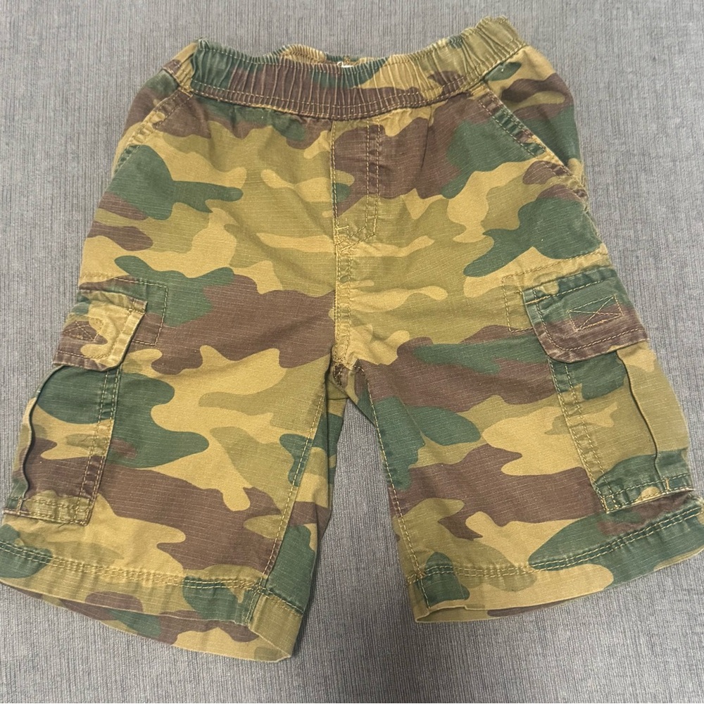 The Children's Place Camo Cargo Shorts - Green/Brown